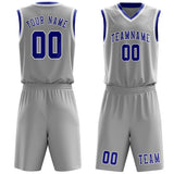 Custom Gray Sky Blue Basketball Set