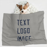 Custom Gray Blue Pet Blanket