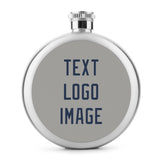Custom Gray Blue Hip Flask