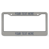 Custom Gray Blue License Plate Frame