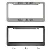 Custom Gray Blue License Plate Frame