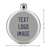 Custom Gray Blue Hip Flask