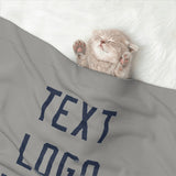 Custom Gray Blue Pet Blanket