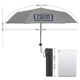 Custom Gray Blue Automatic Umbrella
