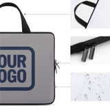 Custom Gray Blue Laptop Bag