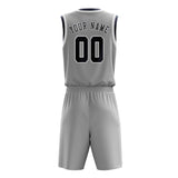 Custom Gray Blue Basketball Set