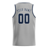 Custom Gray & Blue Colors Design Sports Basketball Jersey