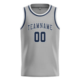 Custom Gray & Blue Colors Design Sports Basketball Jersey