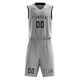 Custom Gray Blue Basketball Set