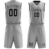Custom Gray Blue Basketball Set