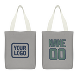 Custom Gray Blue Green Canvas Tote Bag