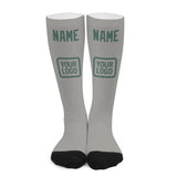Custom Gray Blue Green Knee-High Sock