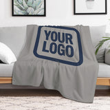 Custom Gray Blue Blanket