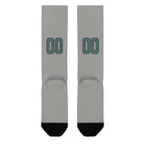 Custom Gray Blue Green Knee-High Sock