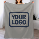 Custom Gray Blue Blanket