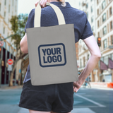 Custom Gray Blue Green Canvas Tote Bag