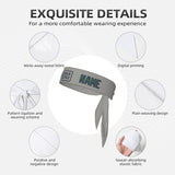 Custom Gray Blue Green Headband