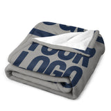 Custom Gray Blue Blanket