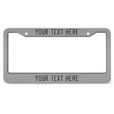 Custom Gray Navy License Plate Frame