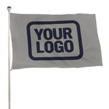 Custom Gray Navy Flag