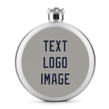 Custom Gray Navy Hip Flask