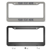 Custom Gray Navy License Plate Frame