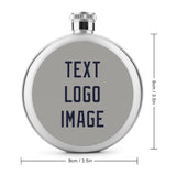 Custom Gray Navy Hip Flask