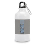 Custom Gray Light Blue Sports Bottle