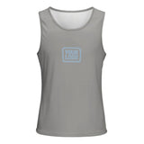 Custom Gray Light Blue Men's Tank Top