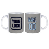Custom Gray Light Blue Mug