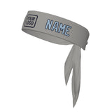Custom Gray Light Blue Headband