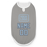 Custom Gray Light Blue Pet Vest