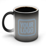 Custom Gray Light Blue Magic Mug