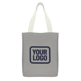 Custom Gray Light Blue Canvas Tote Bag
