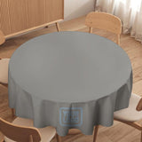 Custom Gray Light Blue Round Table Cloth