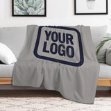Custom Gray Navy Blanket