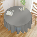 Custom Gray Light Blue Round Table Cloth
