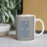 Custom Gray Light Blue Mug