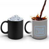 Custom Gray Light Blue Magic Mug