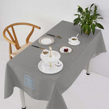 Custom Gray Navy Square Table Cloth