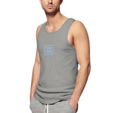 Custom Gray Light Blue Men's Tank Top
