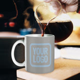 Custom Gray Light Blue Mug