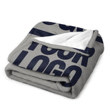 Custom Gray Navy Blanket