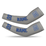 Custom Gray Sky Blue Arm Sleeve