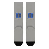 Custom Gray Sky Blue Knee-High Sock