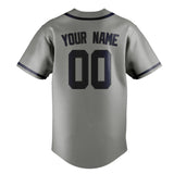 Custom Gray & Navy Colors Design Sports Baseball Jersey