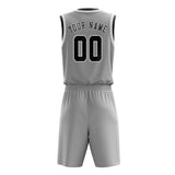Custom Gray Navy Basketball Set