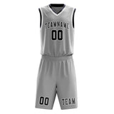 Custom Gray Navy Basketball Set