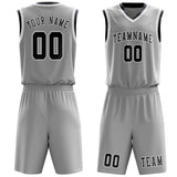 Custom Gray Navy Basketball Set