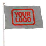 Custom Gray Orange Red Flag